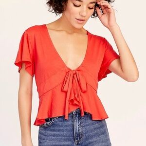 We The Free - Free People Tie Knot Crop Top